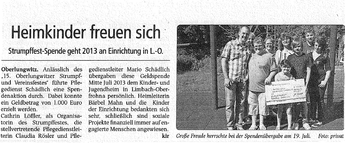 Spendenbergabe