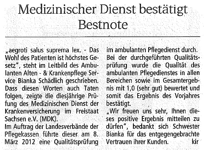 Wochenspiegel 12.05.2012